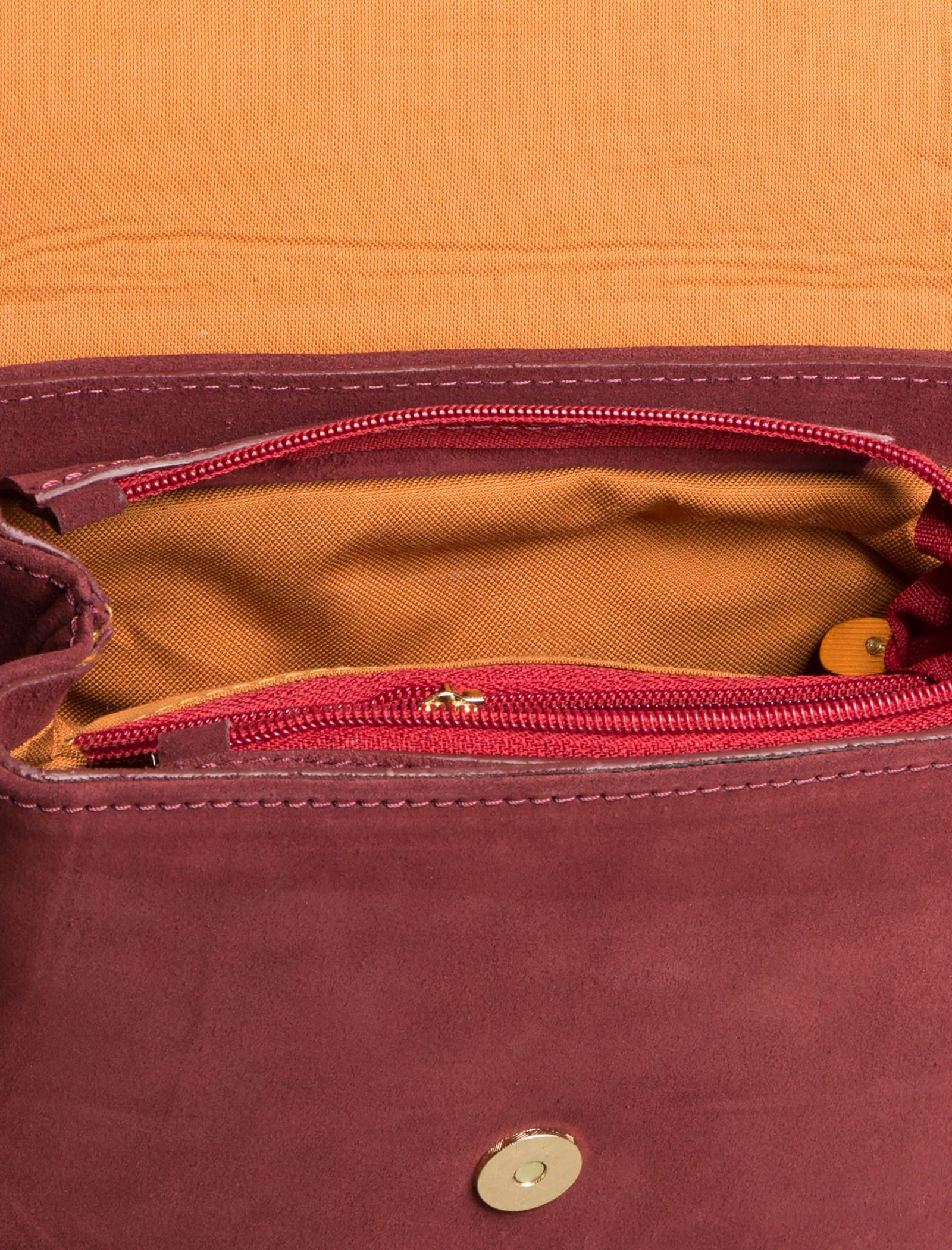 کیف دوشی چرم زنانه - برتونیکس تک سایز - زرشکي - 8