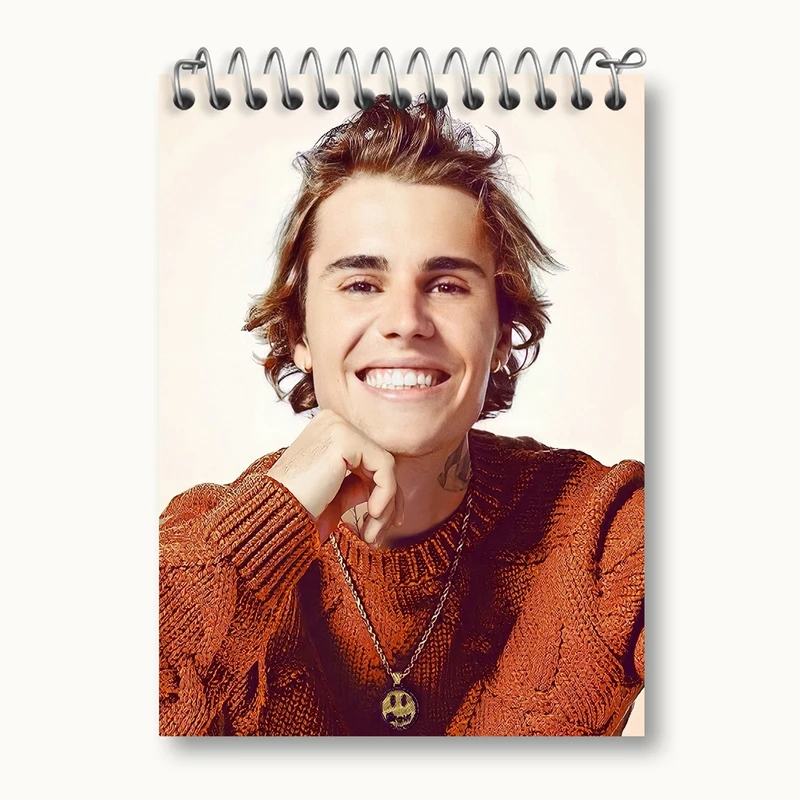 دفتر یادداشت 50 برگ خندالو مدل جاستین بیبر Justin Bieber کد 19019