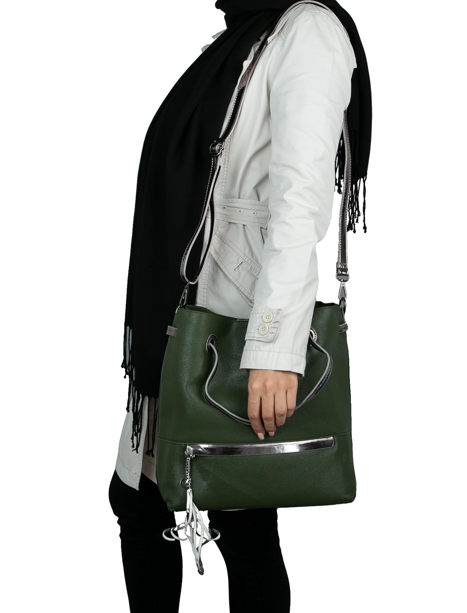 کیف دوشی روزمره زنانه - شانتال تک سایز - سبز - 3