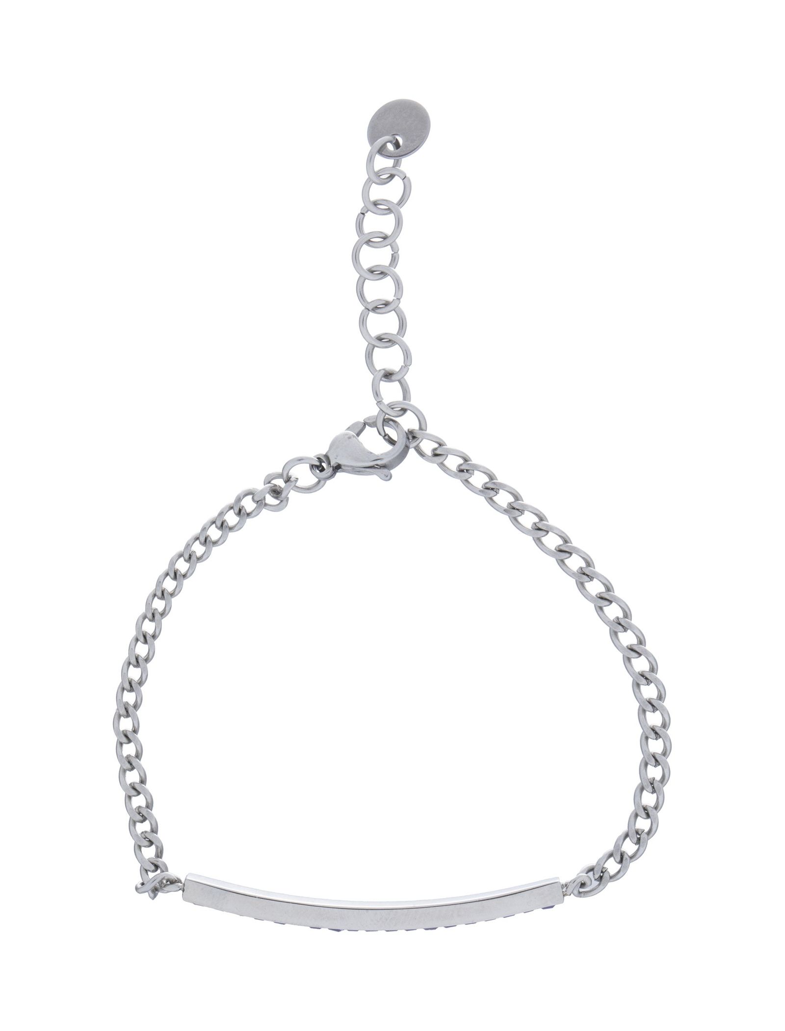 دستبند استیل زنجیری زنانه - برازوی - نقره اي - 3