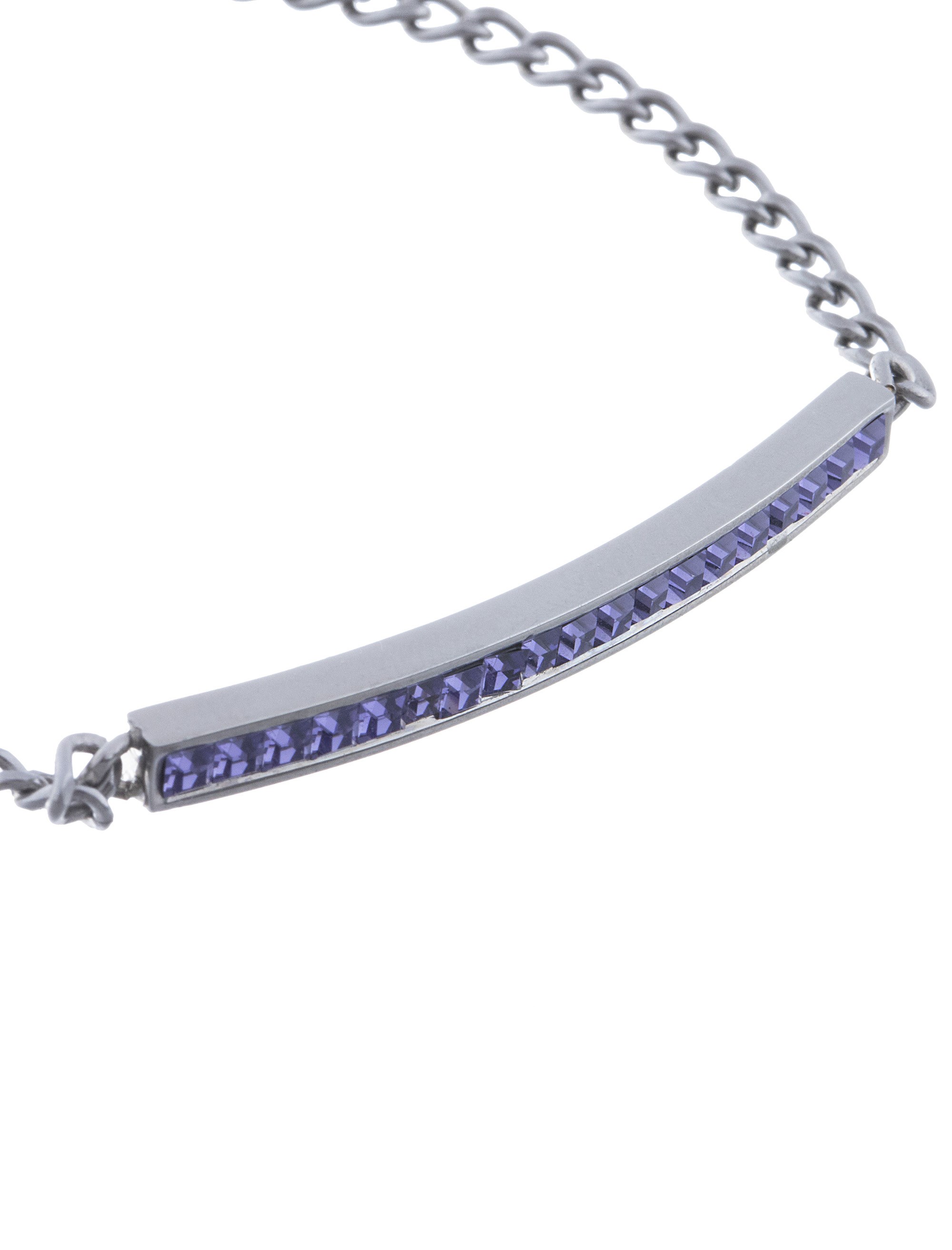 دستبند استیل زنجیری زنانه - برازوی - نقره اي - 4