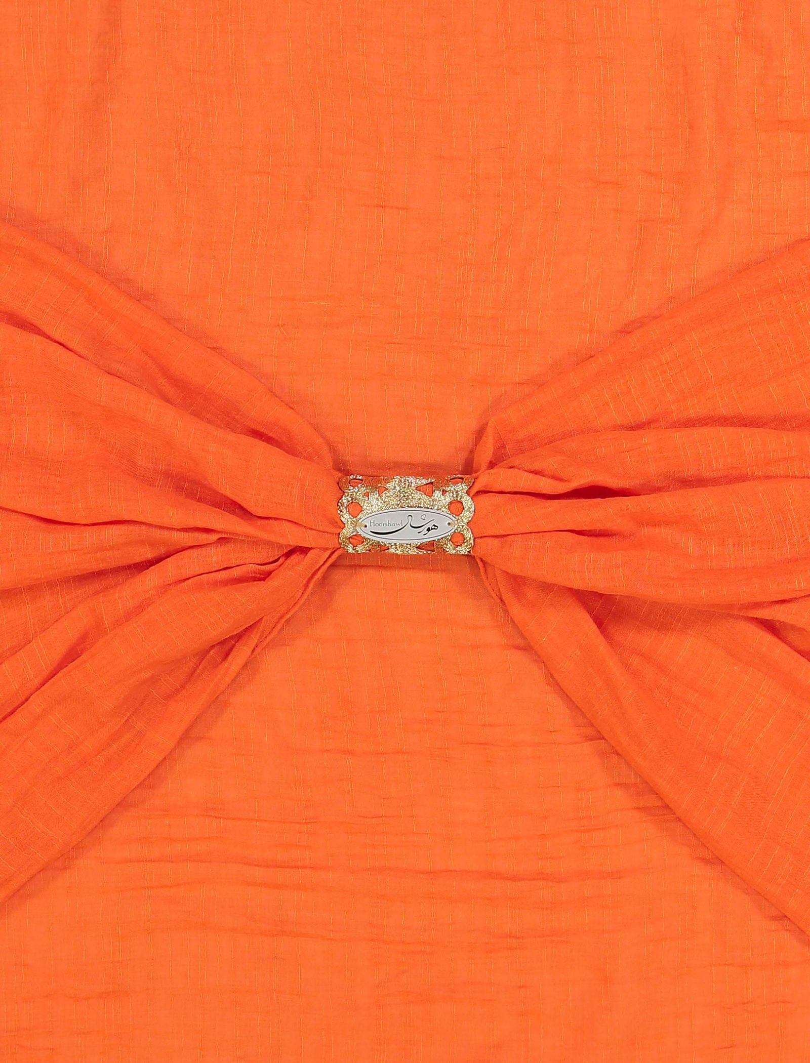 شال نخی ساده زنانه - هورشال تک سایز - نارنجي - 4