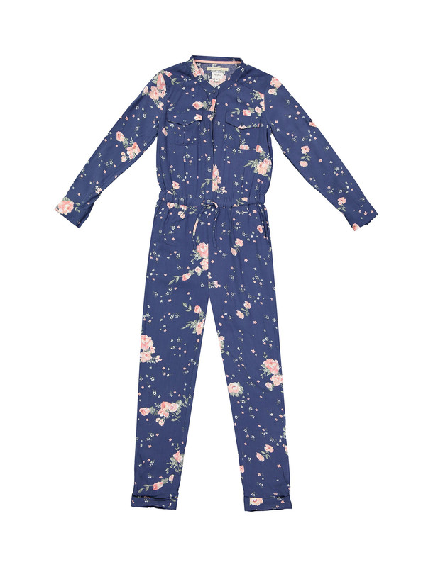 سرهمی ویسکوز یقه گرد دخترانه MINA JR - پپه جینز سرهمی ویسکوز یقه گرد دخترانه MINA JR - پپه جینز