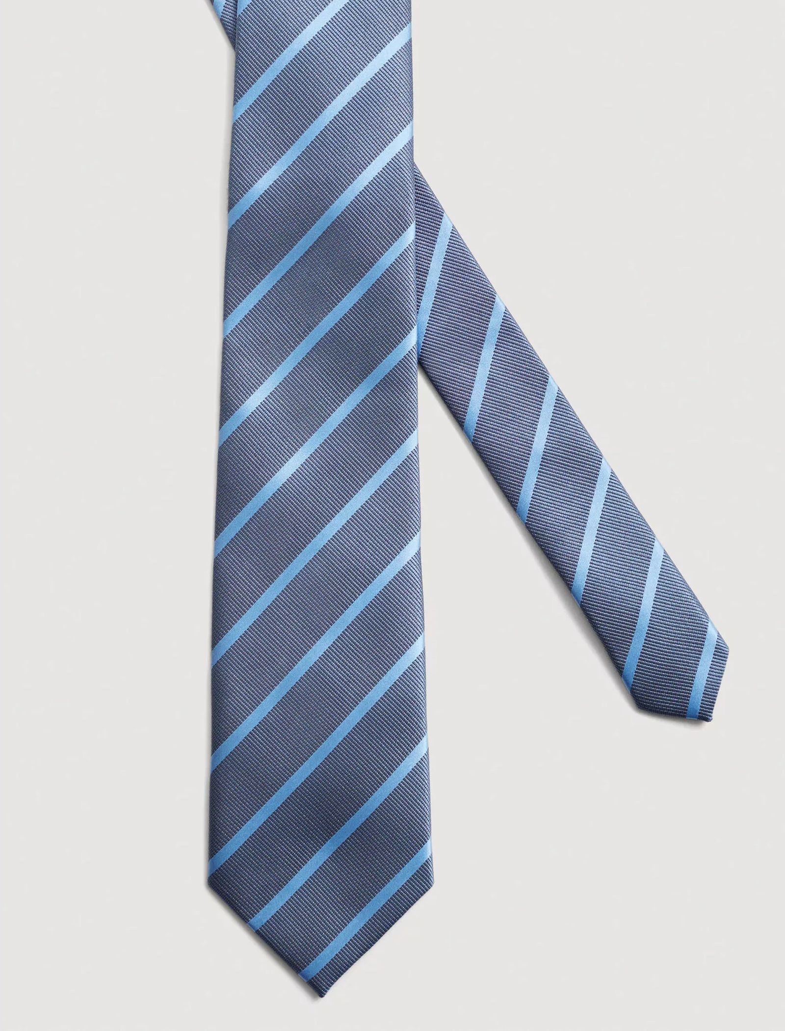 کراوات مانگو مدل 23030567 تک سایز - آبي - 4