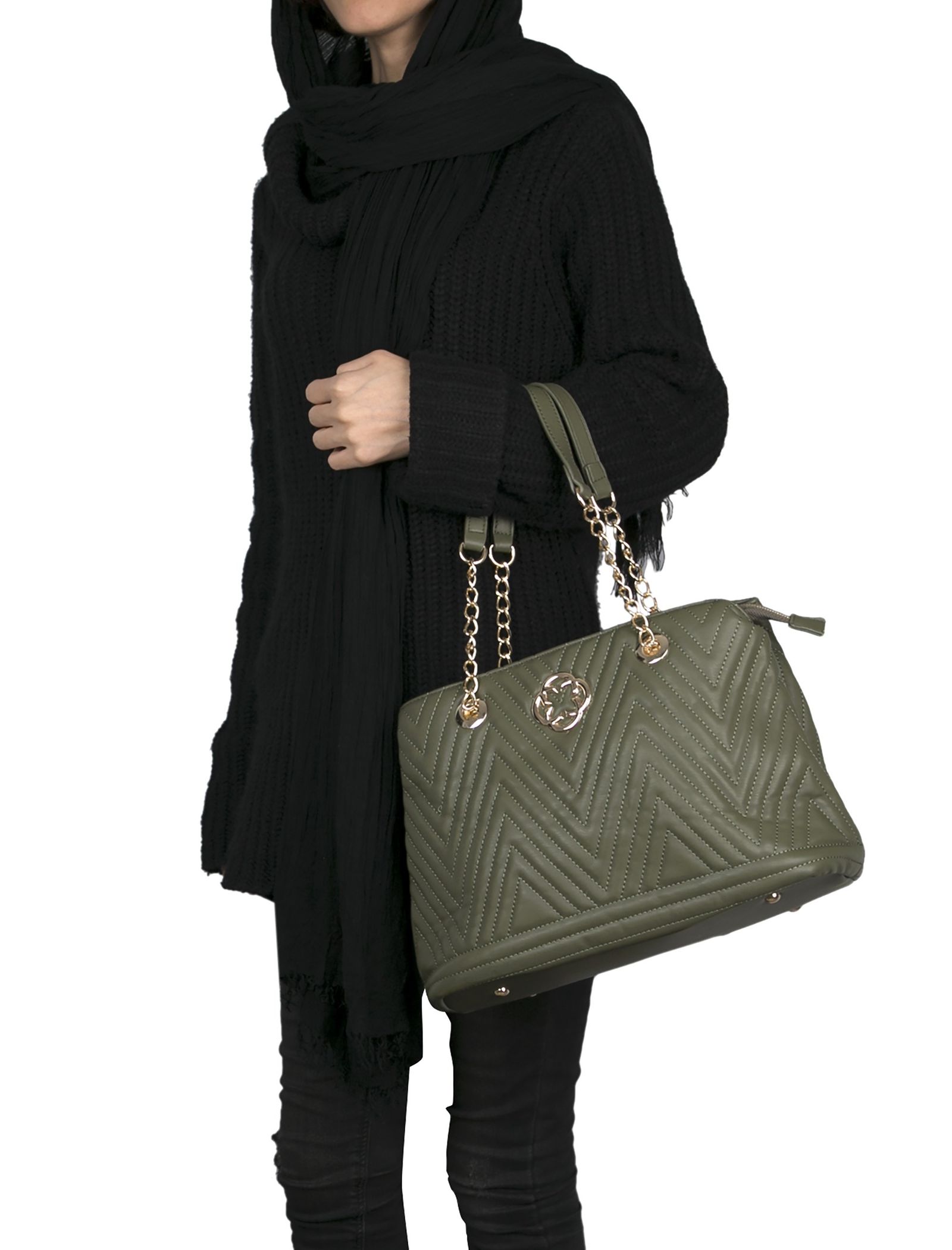 کیف دوشی روزمره زنانه - شانتال تک سایز - سبز  - 3