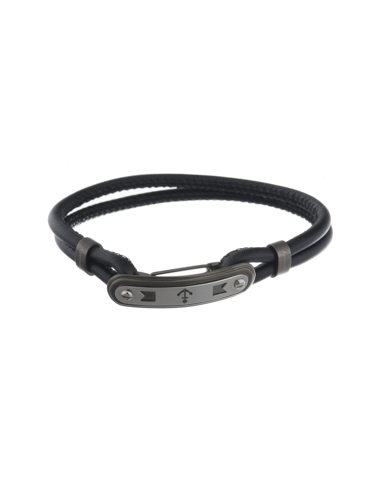 دستبند چرمی مردانه - برازوی - Black - 1