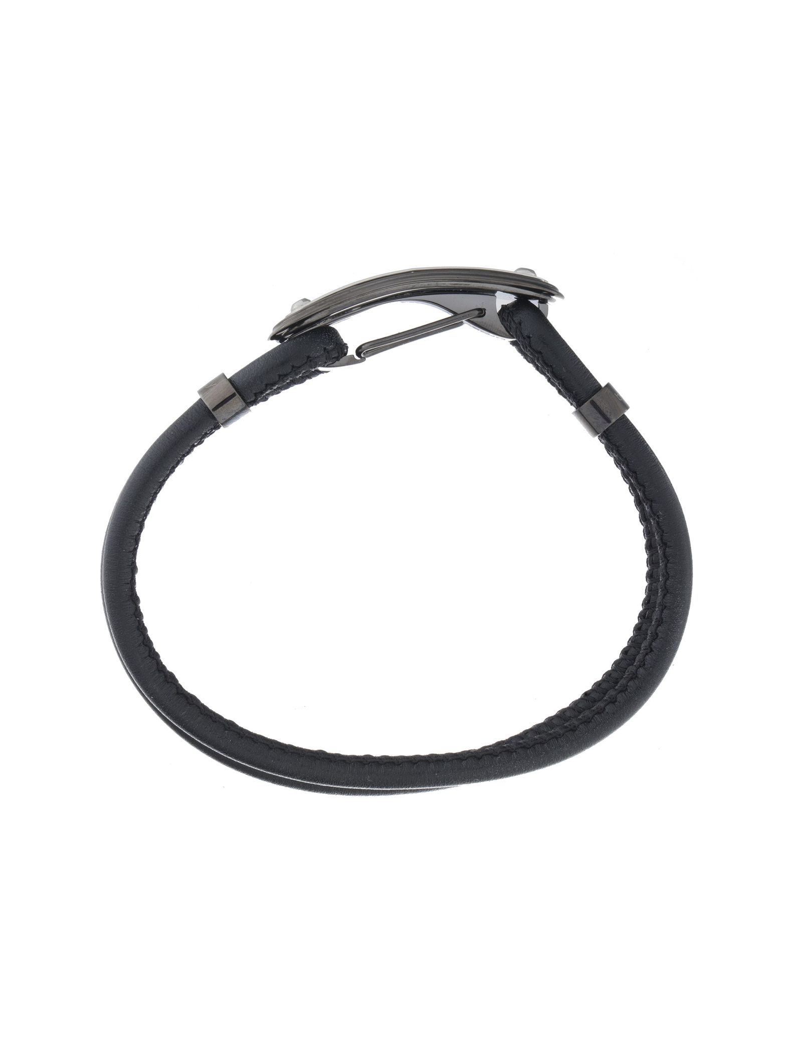 دستبند چرمی مردانه - برازوی - Black - 4