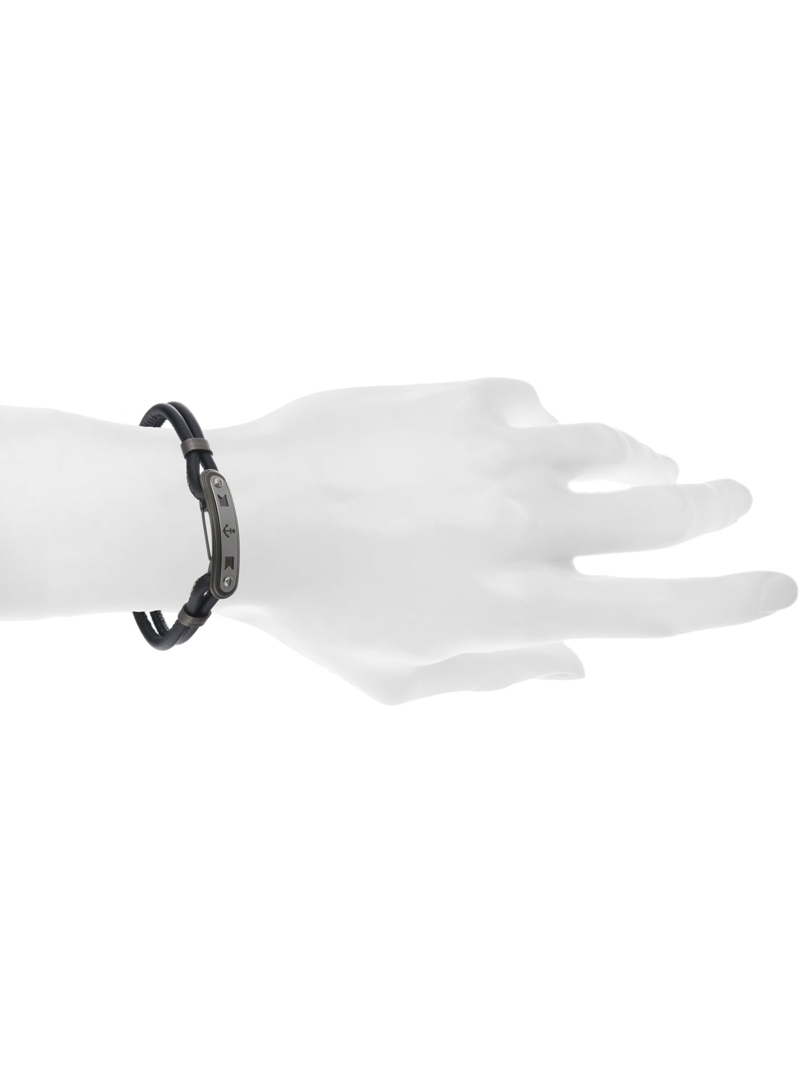 دستبند چرمی مردانه - برازوی - Black - 5