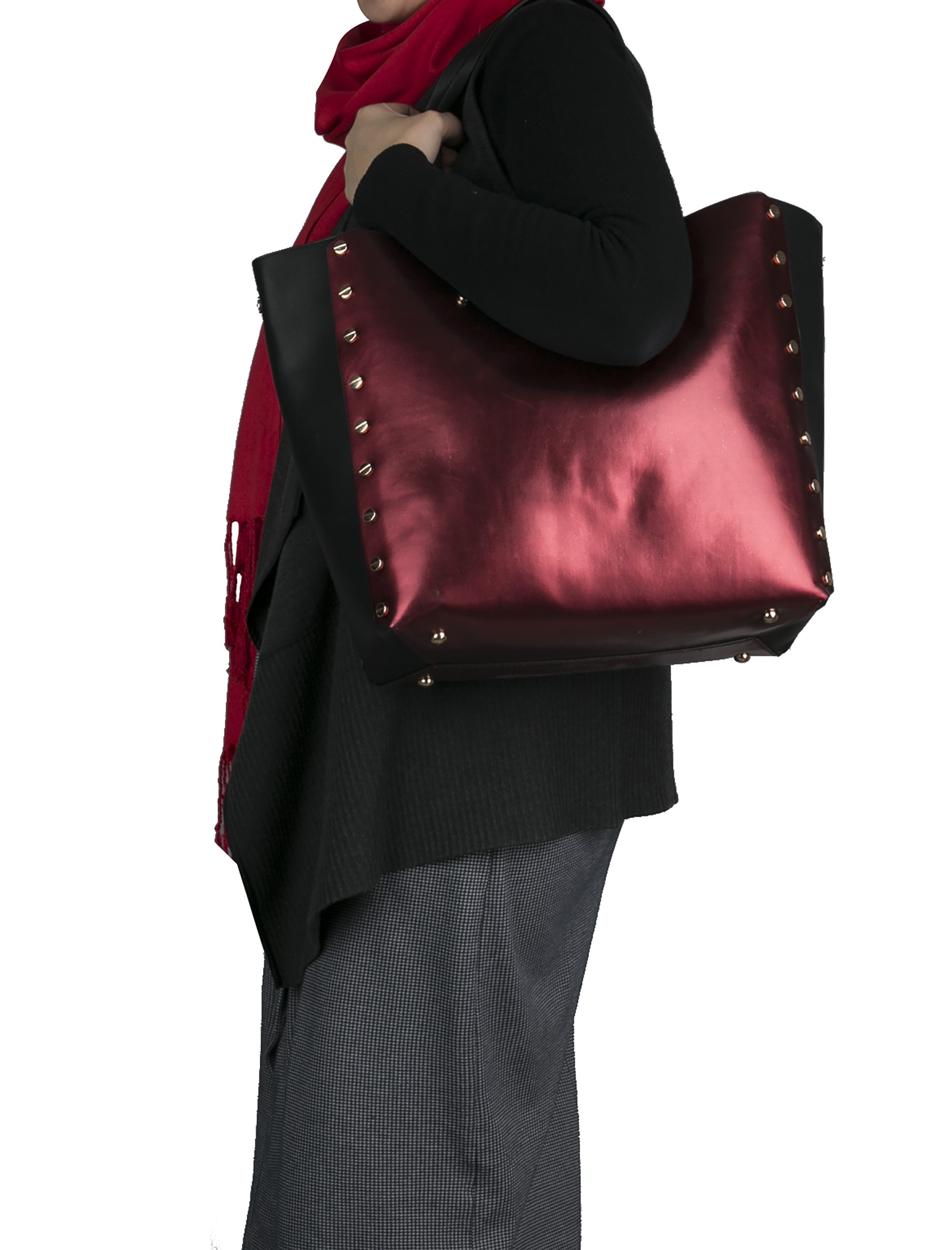 کیف دوشی روزمره زنانه - شانتال تک سایز - قرمز - 3