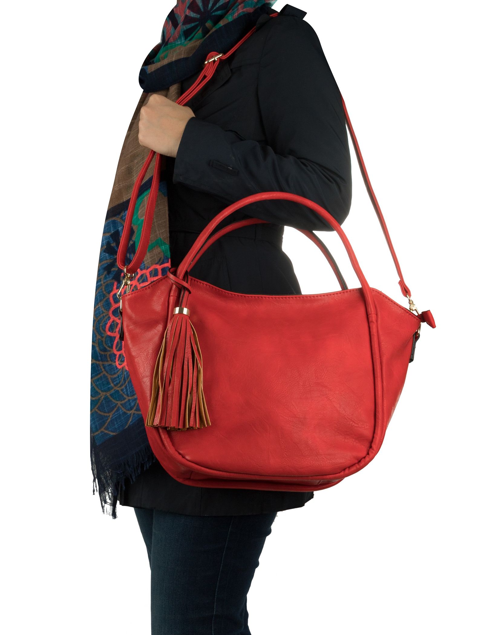 کیف دستی روزمره زنانه - دادلین تک سایز - قرمز  - 3