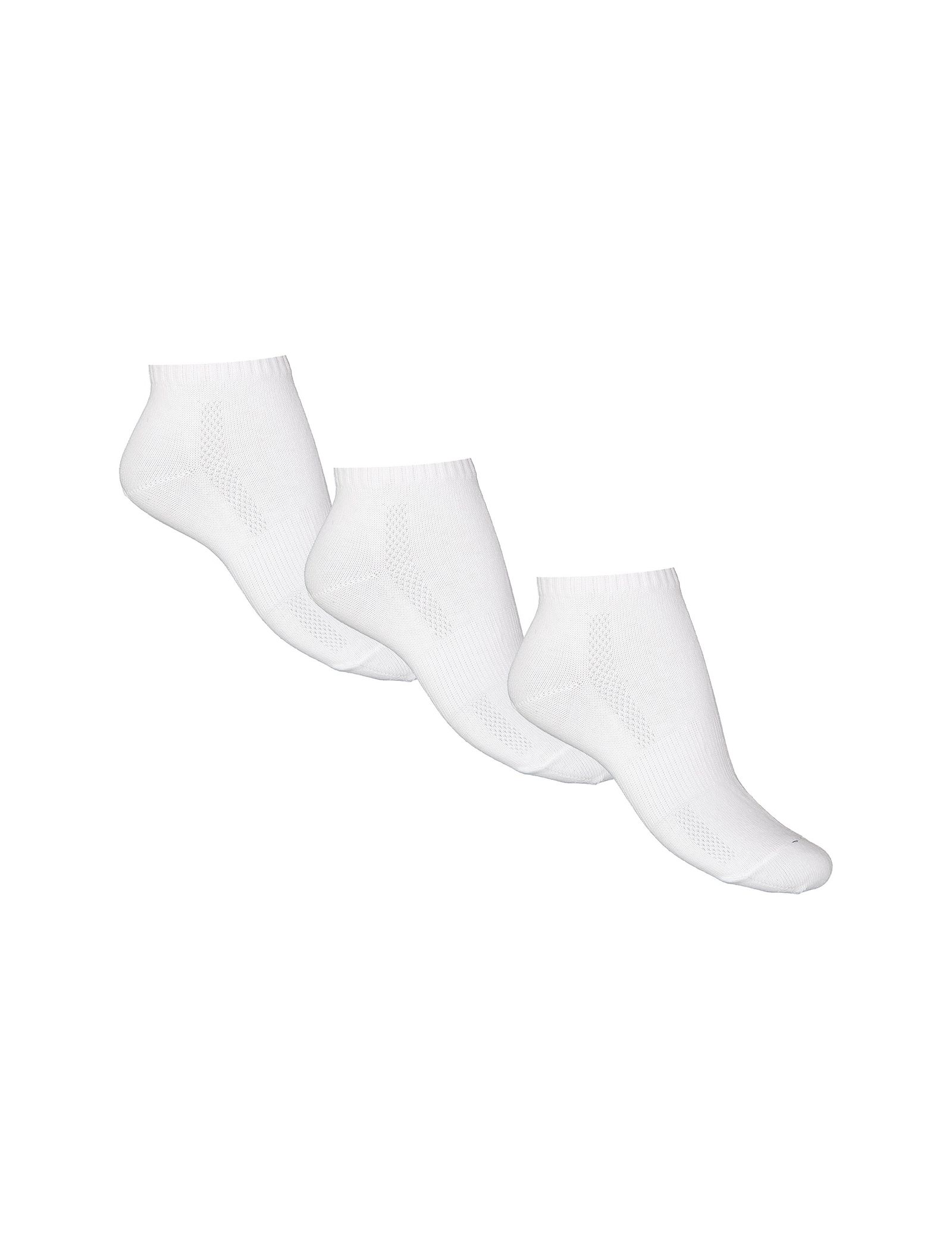 جوراب نخی ساق کوتاه مردانه بسته 3 عددی - یوپیم - سفيد - 1