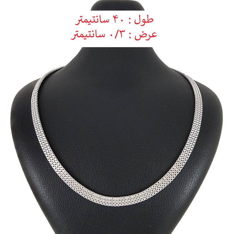 زنجیر زنانه ژوپینگ مدل ونیزی سه ردیفه کد 40cm