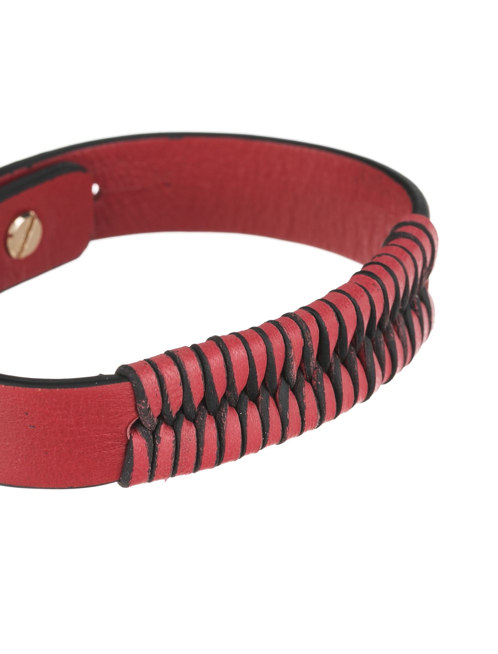 دستبند چرم بزرگسال - عالیخان سایز L - قرمز - 3