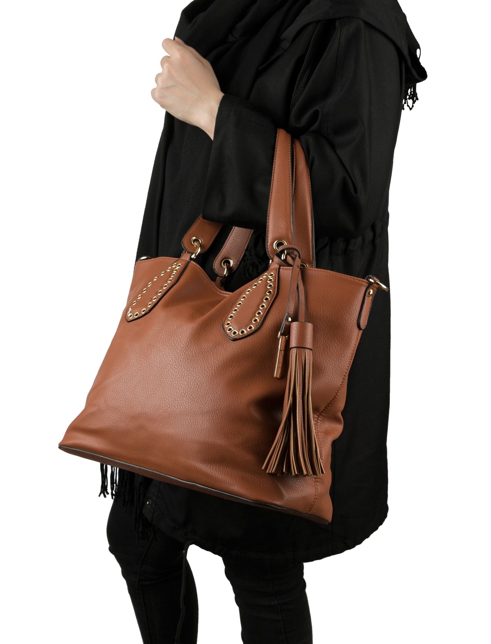 کیف دوشی روزمره زنانه - شانتال تک سایز - قهوه‌اي - 3