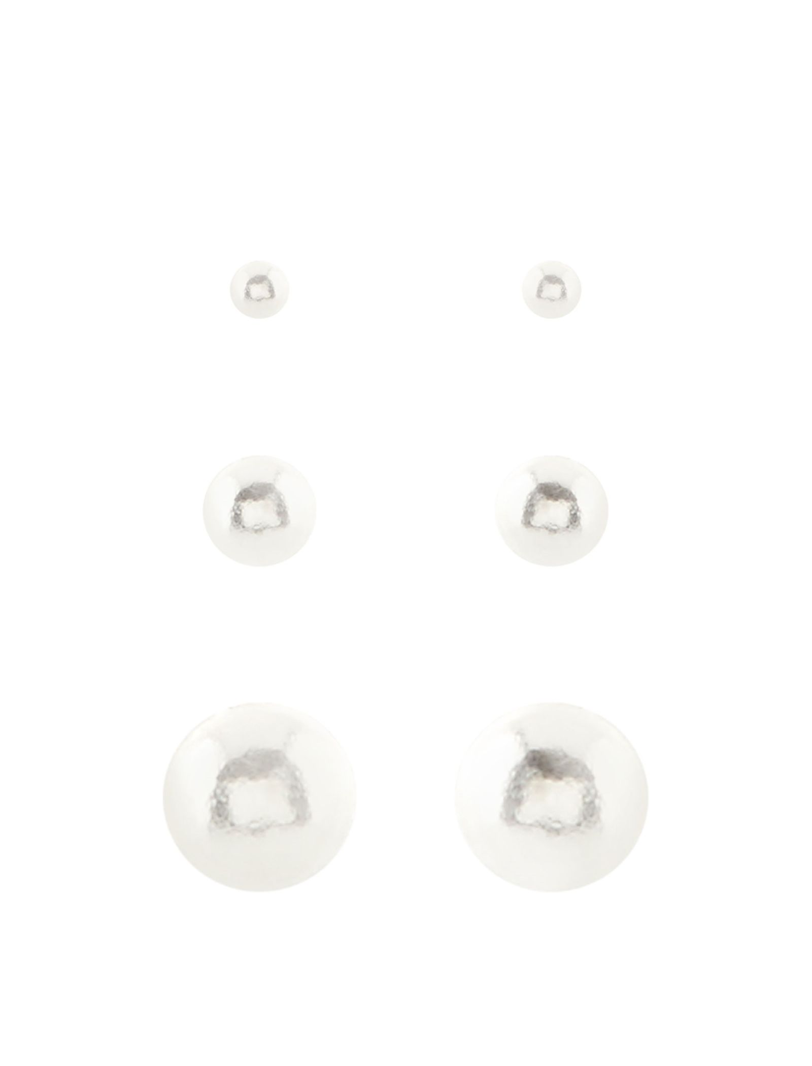ست گوشواره زنانه بسته 3 عددی - اکسسورایز تک سایز - نقره اي - 1