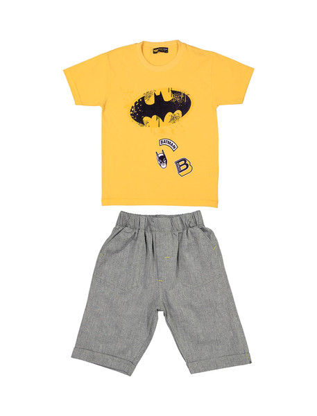 تی شرت و شلوارک راحتی نخی پسرانه Batman - خرس کوچولو