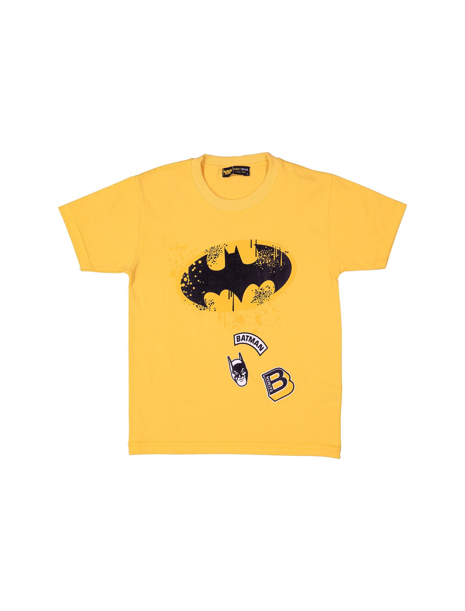 تی شرت و شلوارک راحتی نخی پسرانه Batman - خرس کوچولو - زرد/طوسي - 4