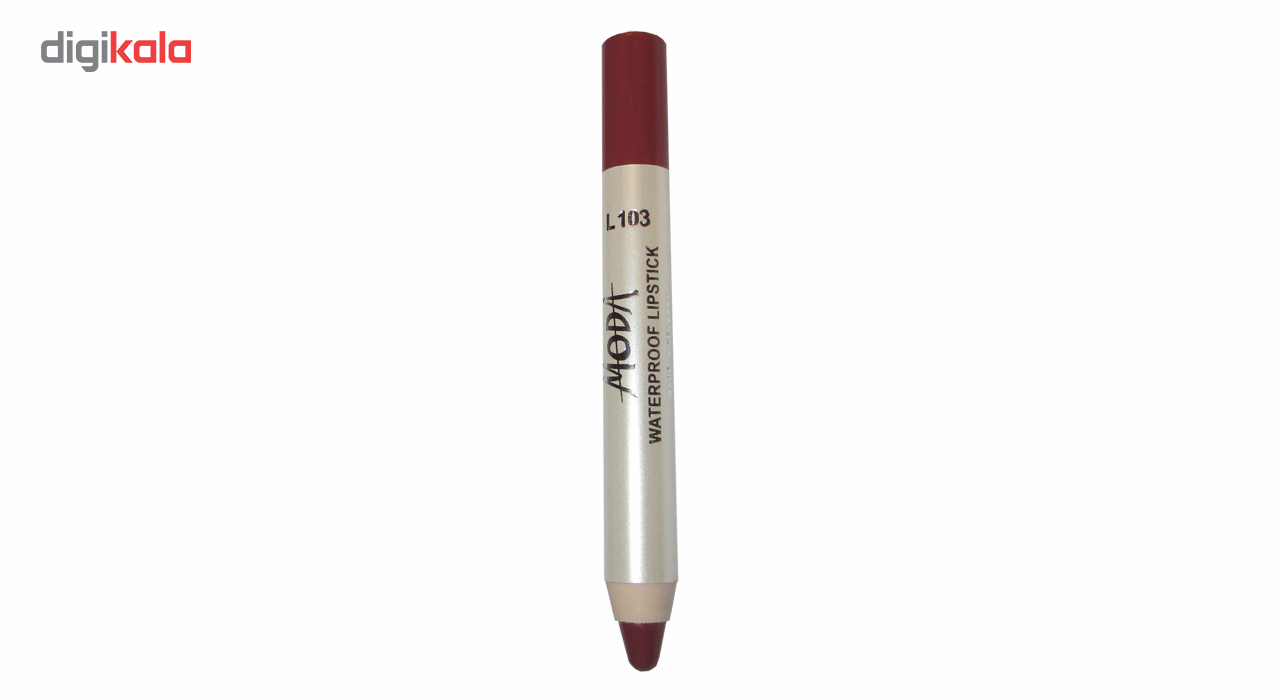 رژلب مدادی مودا مدل waterproof lipstick شماره L103 -  - 2