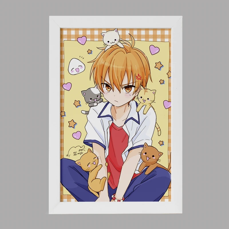 تابلو خندالو مدل کیو انیمه سبد میوه کد 33981