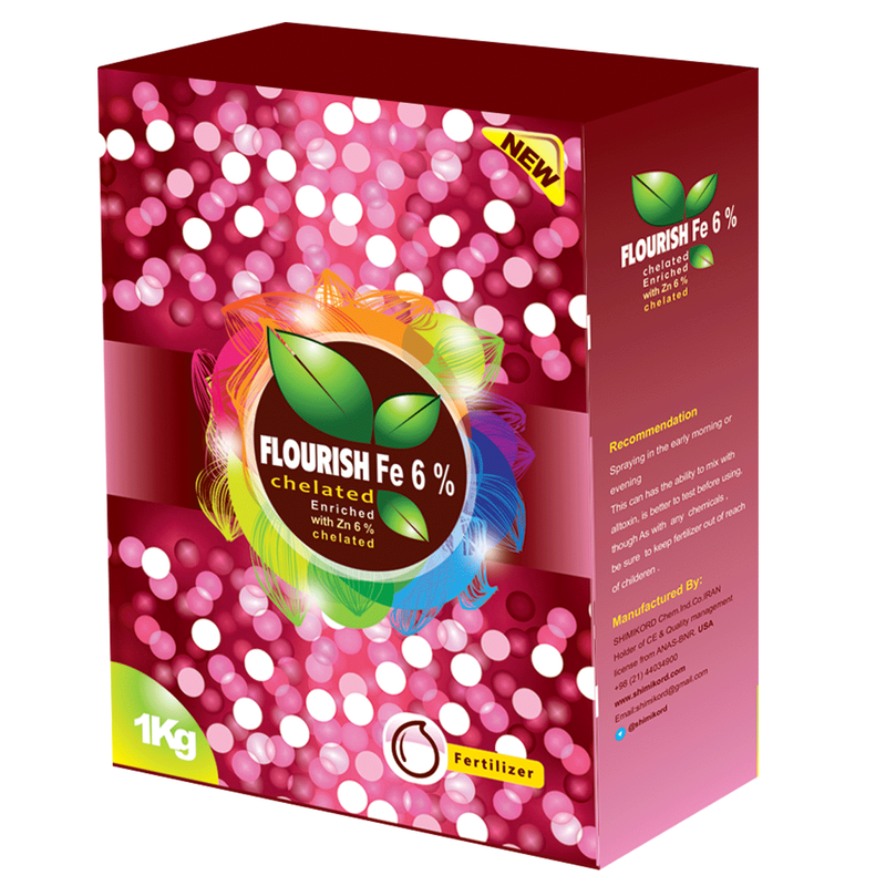 کود جامد فلوریش مدل کلات آهن 6درصد غنی شده با روی جعبه 1 کیلوگرم کود جامد فلوریش مدل کلات آهن 6درصد غنی شده با روی جعبه 1 کیلوگرم