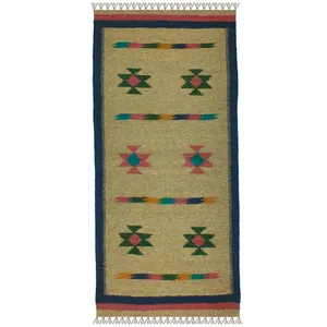 گلیم دستبافت دو متری مدل کناره کد 1517