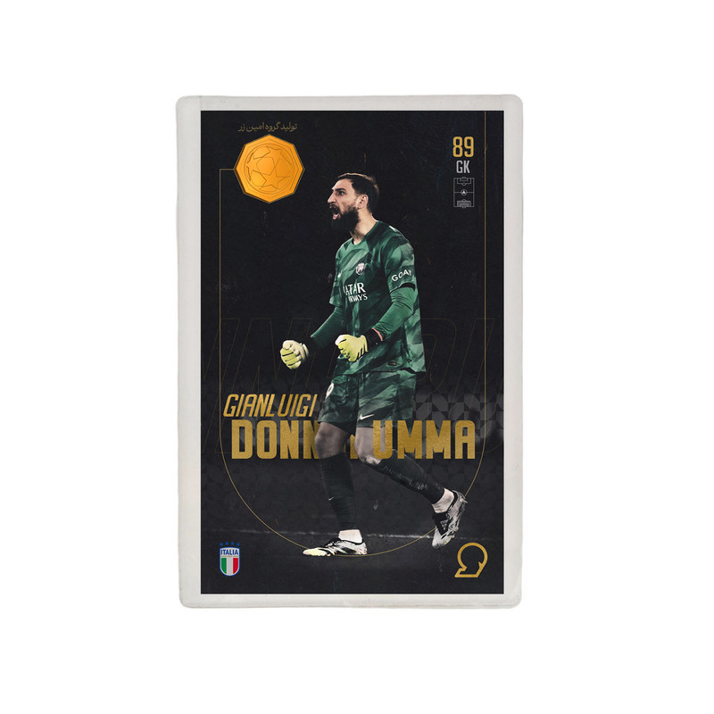 طلا گرمی 18 عیار مدوپد مدل Gianluigi donnaruma طرح فوتبالی 2025 کد SO10047