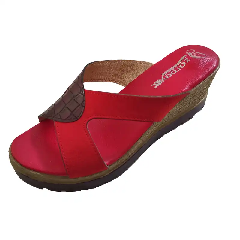 صندل زنانه زرپای مدل 584-2 رنگ زرشکی