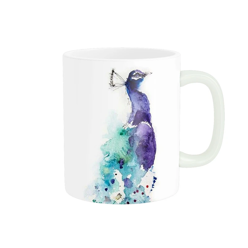 ماگ پاد آفرین مدل طاووس آبرنگی کد 272