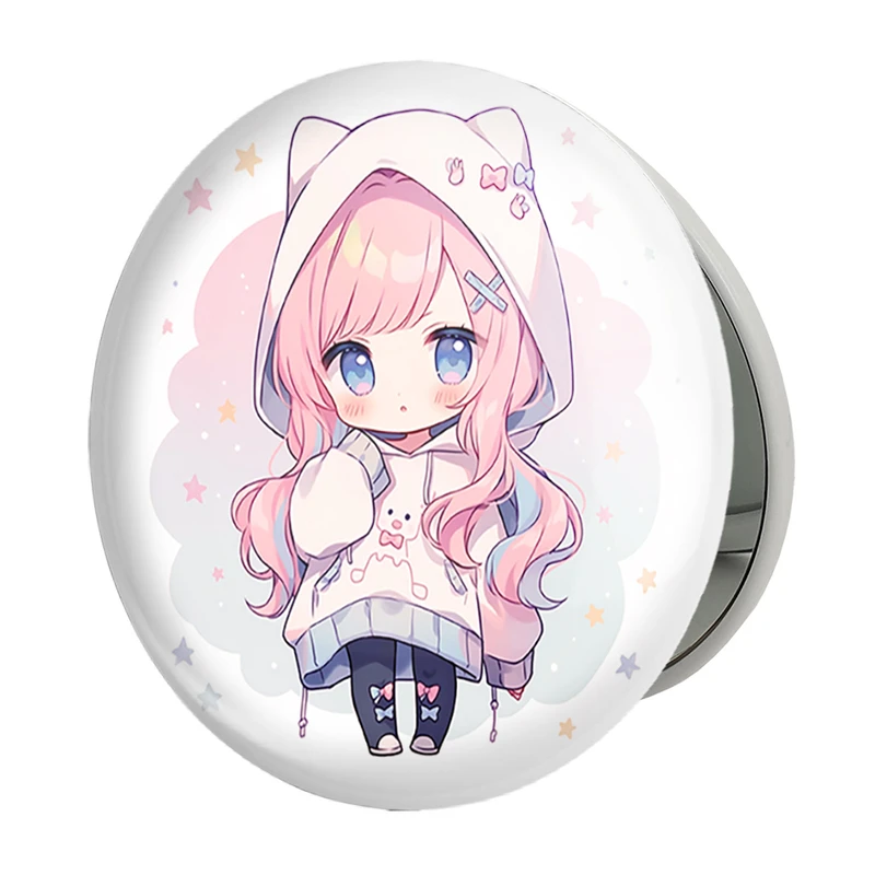 آینه جیبی خندالو طرح دخترانه (Girlish) مدل تاشو کد 36897