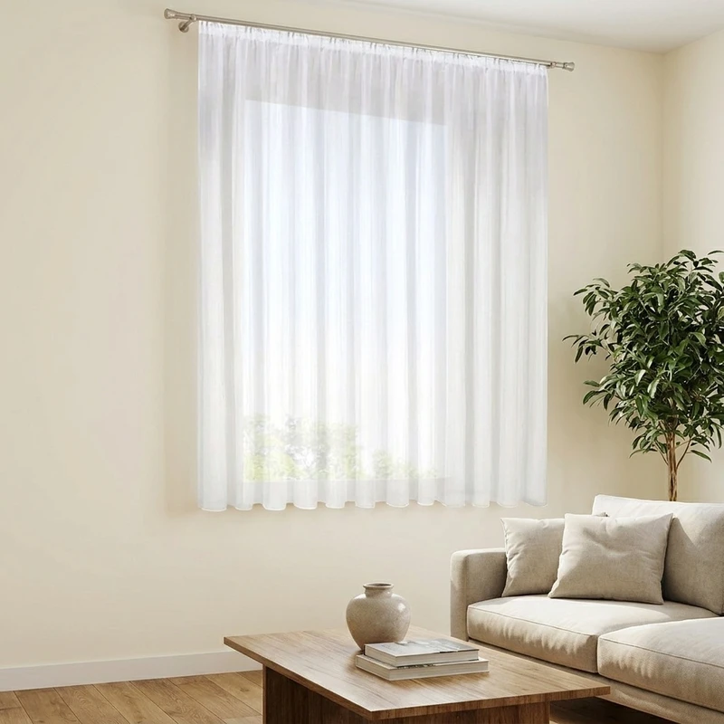 عکس شماره 2 : پرده تیکو دکو مدل حریر کلاسیک 7180 دوخت ساده سایز 180x295 سانتی متر