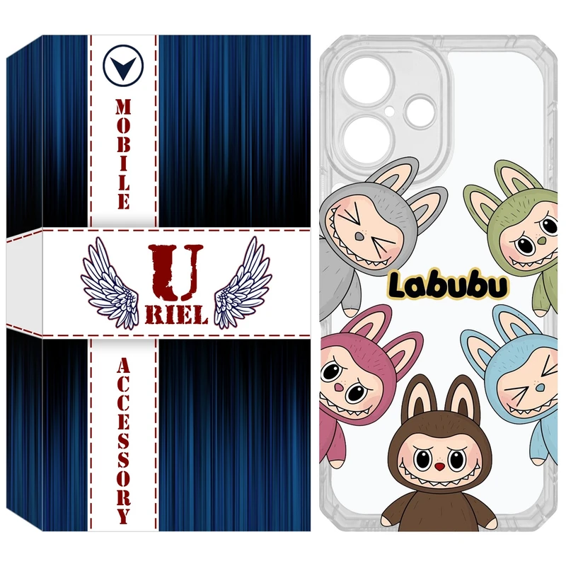 کاور یوریل مدل Clear کد 102 طرح لبوبو Labubu مناسب برای گوشی موبایل اپل iPhone 16