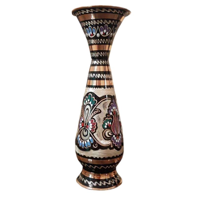 گلدان میناکاری طرح کمر باریک کد 135