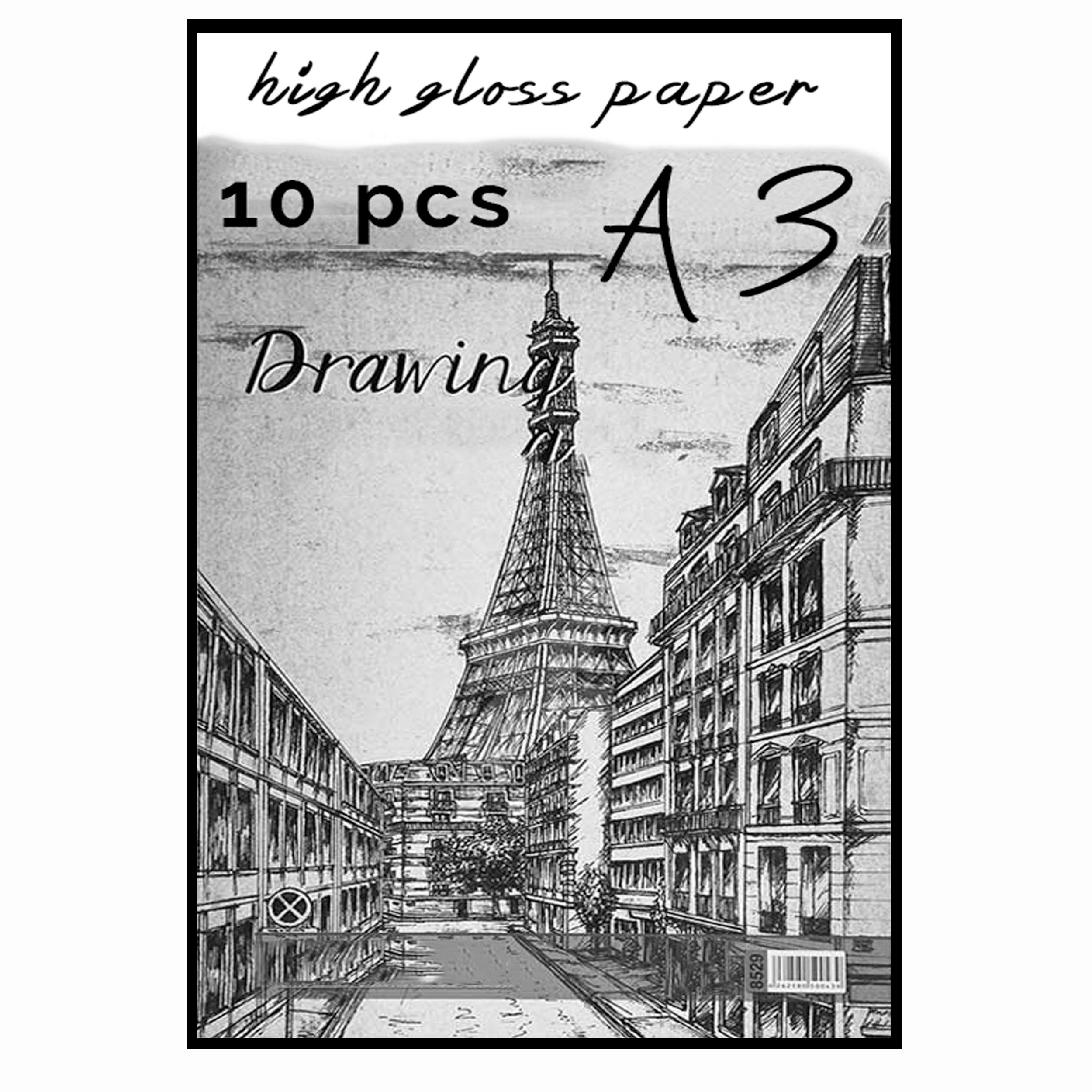 کاغذ گلاسه A3 مدل DROEING بسته 10 عددی