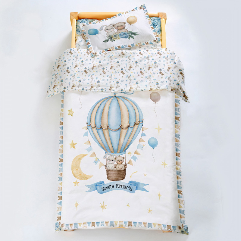 سرویس خواب نوزاد لالاآنجل طرح تدی و خرگوش مجموعه 6 عددی