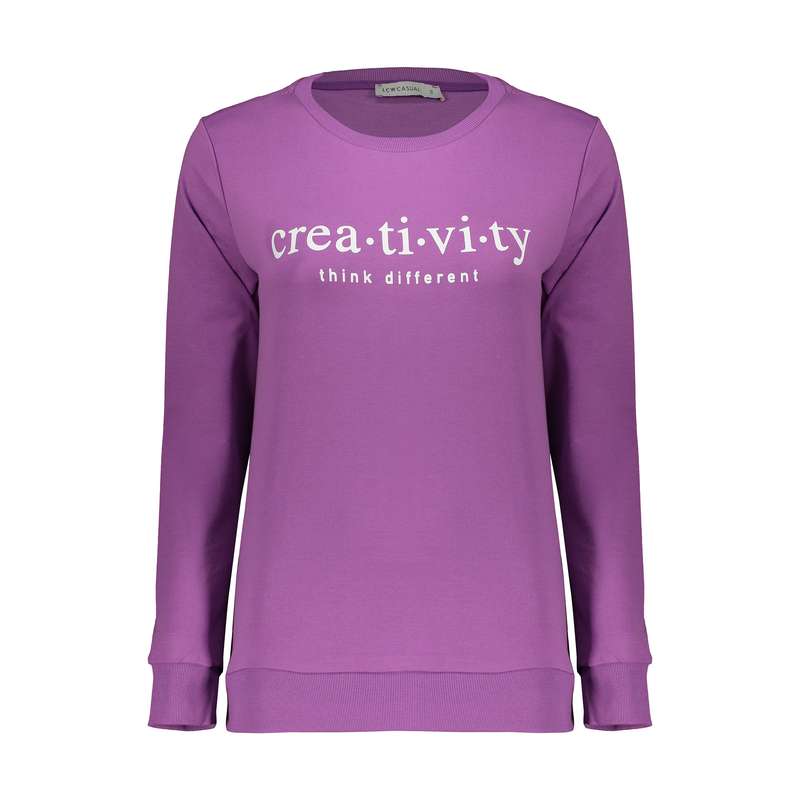 سویشرت زنانه ال سی وایکیکی مدل 0W10631Z8-HKY-PURPLE