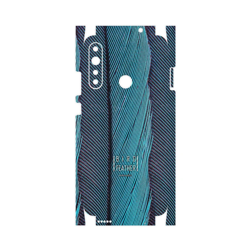 برچسب پوششی ماهوت مدل Turquoise feathers-FullSkin مناسب برای گوشی موبایل جی پلاس P10