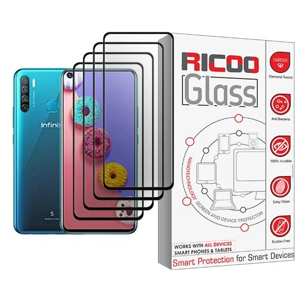 محافظ صفحه نمایش ریکو مدل Glass MIX004 مناسب برای گوشی موبایل اینفینیکس S5 بسته چهار عددی