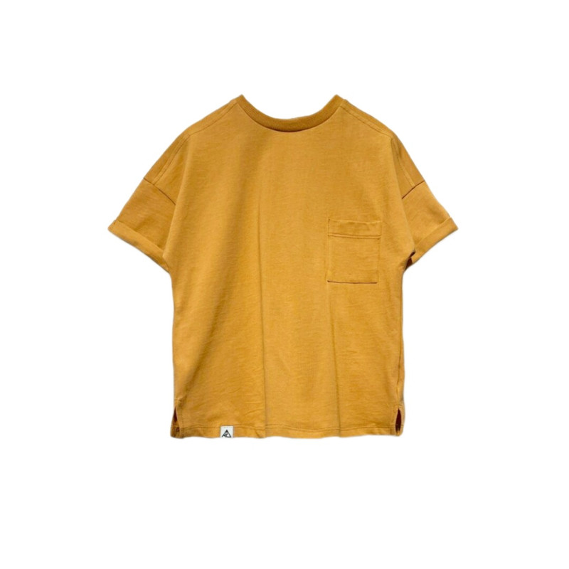 تی شرت لانگ آستین کوتاه بچگانه مدل MM رنگ شتری