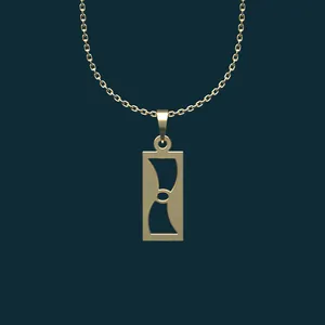 گردنبند طلا 18 عیار زنانه مدوپد مدل هندسی کد AA2-1-1060