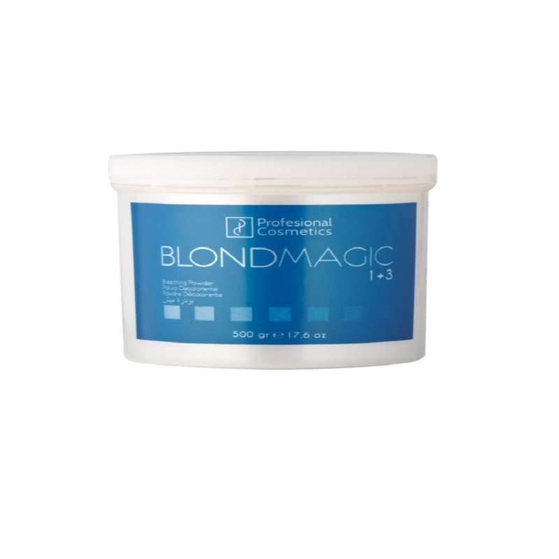 پودر دکلره سفید pcمدل blond magic حجم 500 گرم پودر دکلره سفید pcمدل blond magic حجم 500 گرم