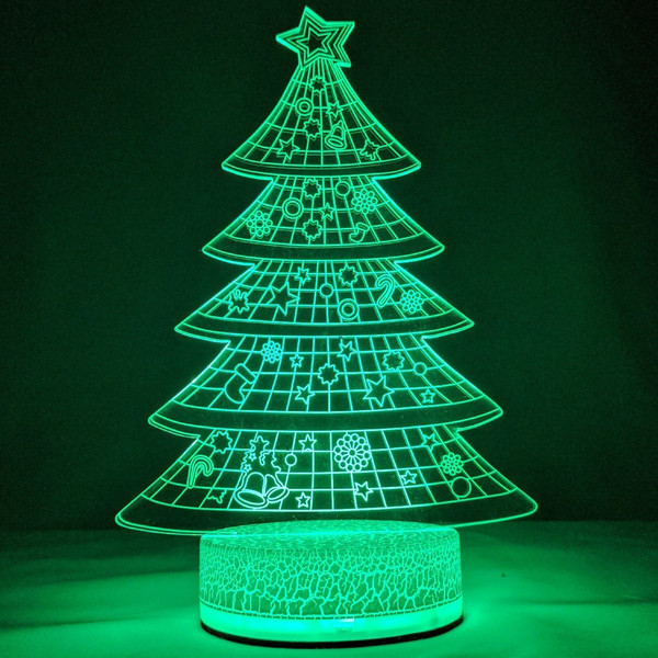 چراغ خواب سه بعدی زیما مدل درخت کریسمس