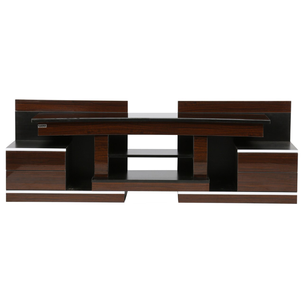 میز تلویزیون کارما چوب مدل M110 رنگ قهوه‌ای