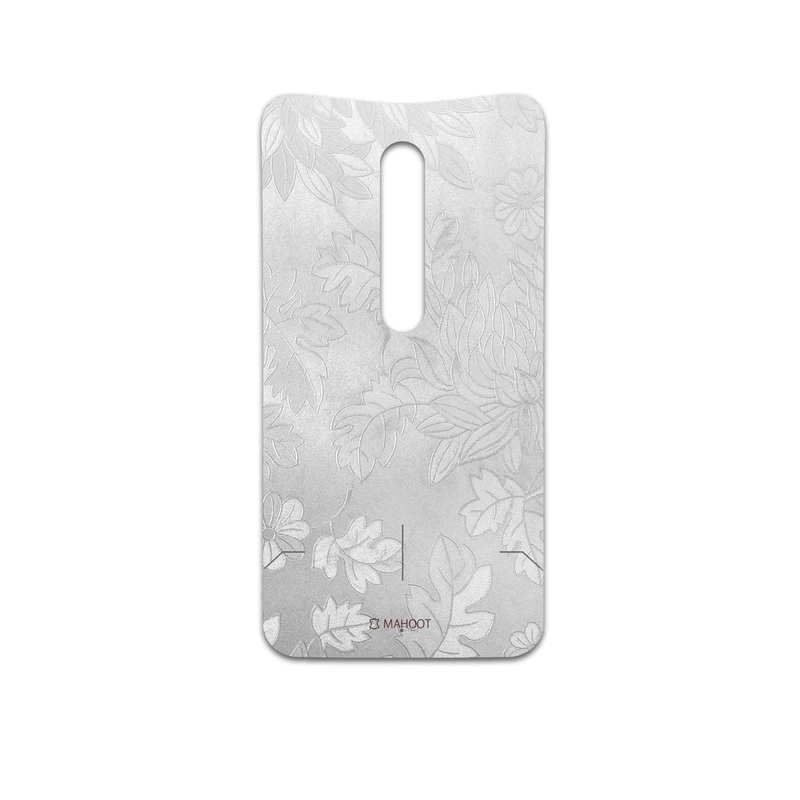 برچسب پوششی ماهوت مدل Silver-Wildflower مناسب برای گوشی موبایل موتورولا Moto X Style