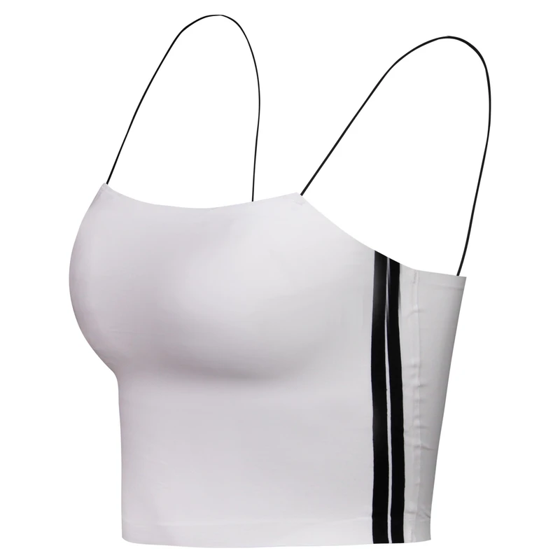 نیم تنه ورزشی زنانه ماییلدا مدل بدون فنر پددار بغل خط دار کد 4748