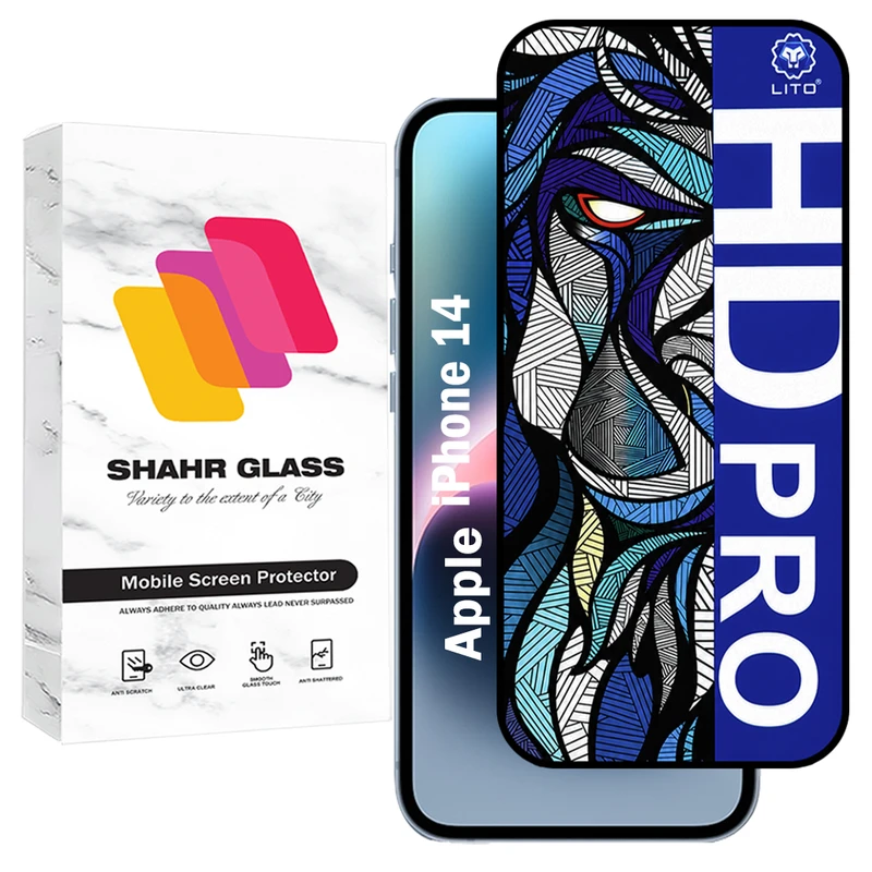محافظ صفحه نمایش شهر گلس مدل LITOHDS مناسب برای گوشی موبایل اپل iPhone 14