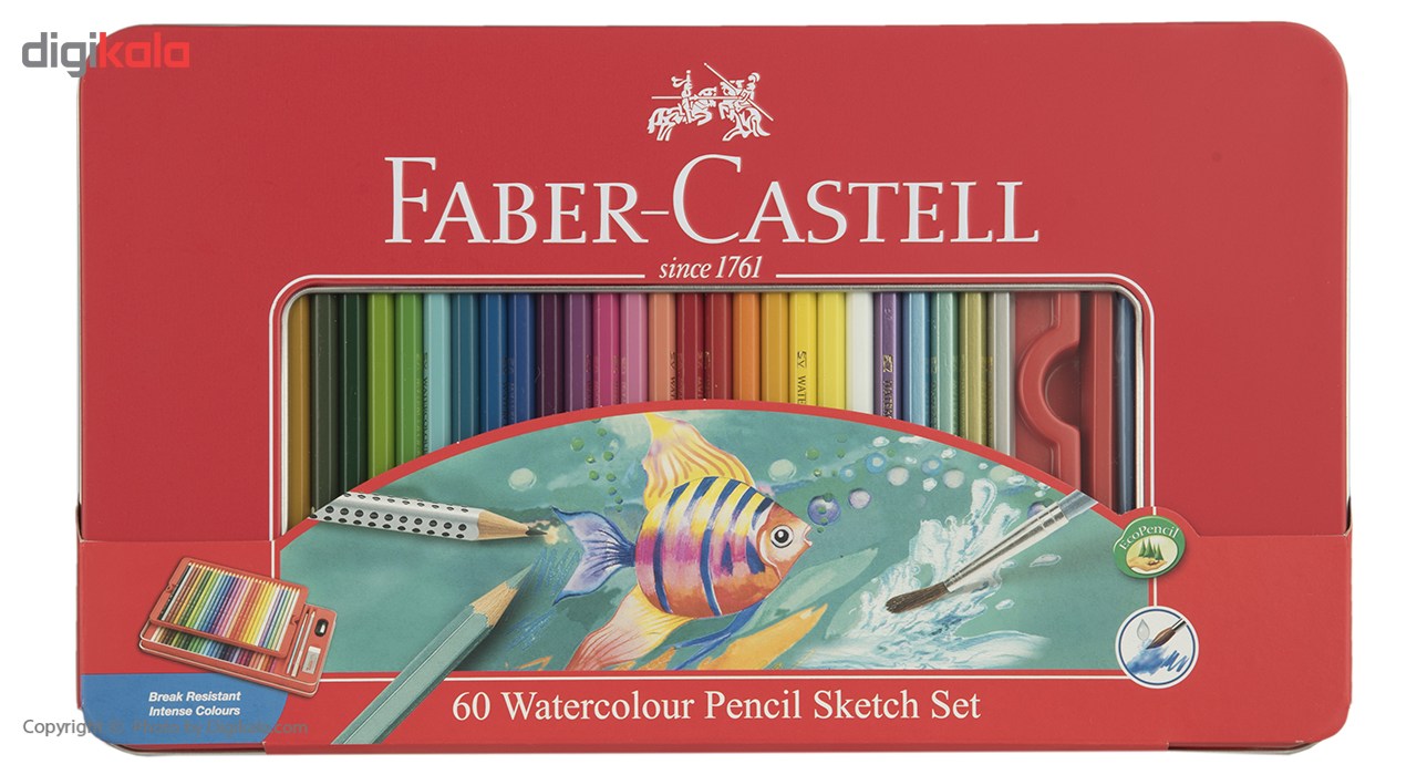 مداد آبرنگی 60 رنگ فابر-کاستل مدل Sketch