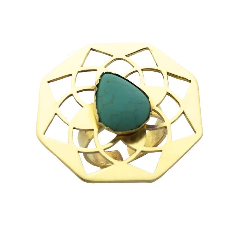 انگشتر زنانه گالری عزیزی طرح اسلیمی مدل 15709