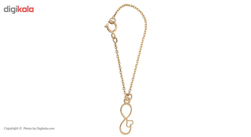 آویز ساعت طلا 18 عیار زنانه زرمان مدل MW0232 طرح بینهایت و قلب