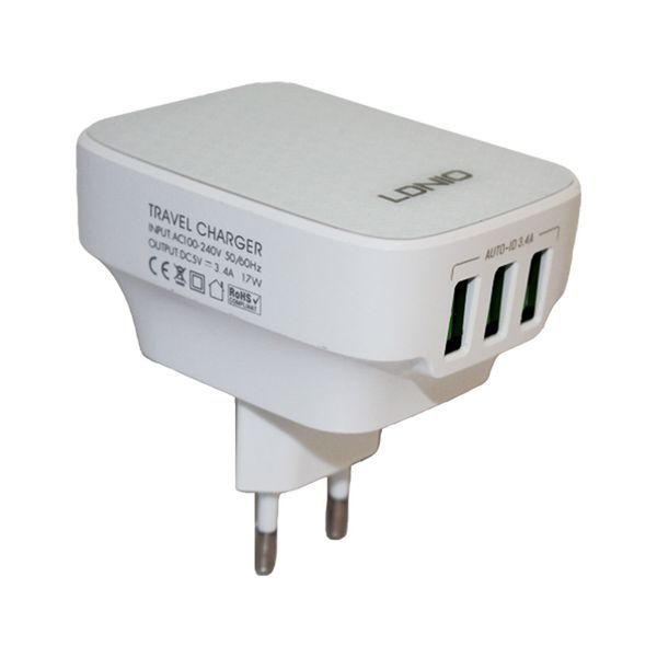 شارژر دیواری الدینیو مدل DL-AC65 همراه با کابل micro usb شارژر دیواری الدینیو مدل DL-AC65 همراه با کابل micro usb