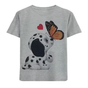 تی شرت بچگانه مدل سگ و پروانه F118